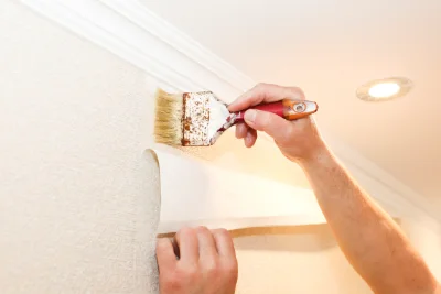 Pose de papier peint à Larbey — revêtements muraux et toiles de verre